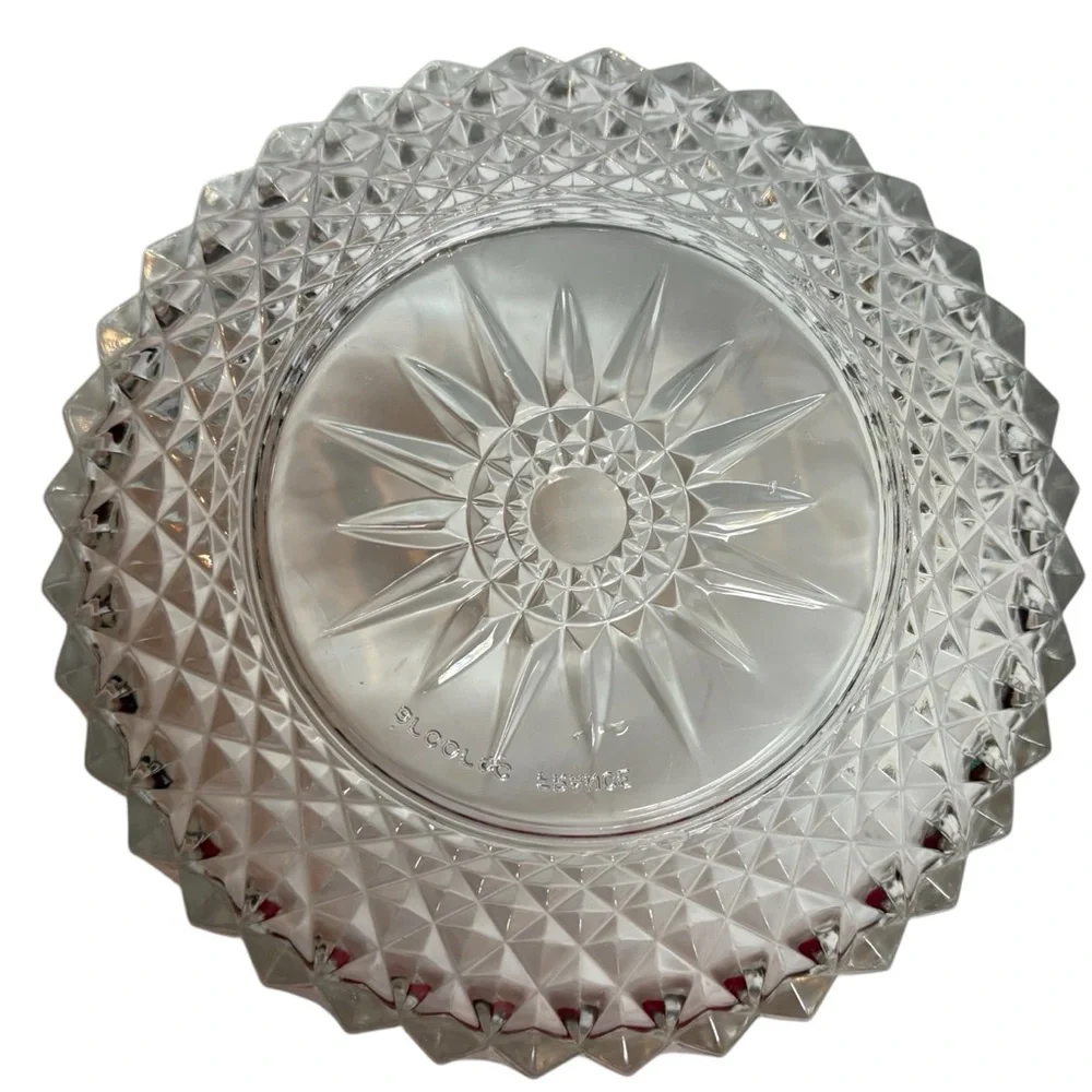 Vintage Arcoroc France Cut Glass Bowl